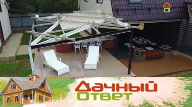 Летняя терраса под парусом с барбекю и барной стойкой 19.09.2020