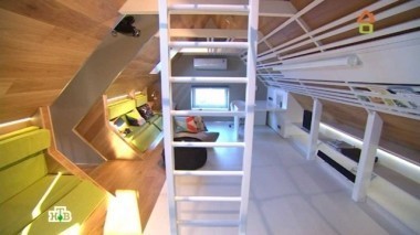 Декорированные скаты и детский уголок для функциональной мансарды 13.03.2016