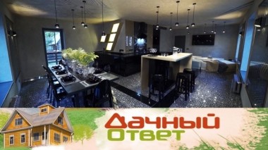 Эксцентричная кухня-гостиная с сотами на потолке 23.11.2019