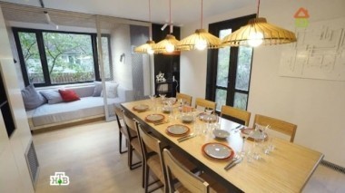 Фанера, металлические решетки и бетон в интерьере для теплых семейных вечеров 12.11.2016