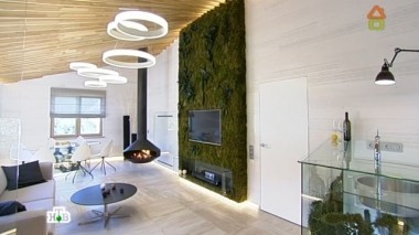 Гостиная для вечеринок с подвесным камином 05.09.2015