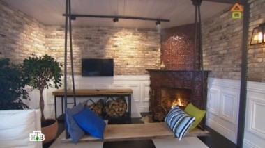 Гостиная с камином, гигантскими качелями и вокзальными часами 16.07.2016