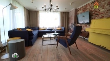 Гостиная с камином на трехметровой бетонной лавке 04.06.2016