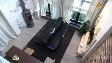 Гостиная с кинотеатром, каминным залом, кухней и кабинетом вместо бывшей веранды 22.08.2014