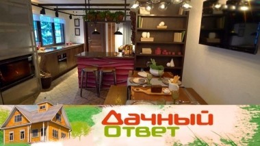 Кухня-гостиная на теплой веранде в стиле шале 26.01.2019