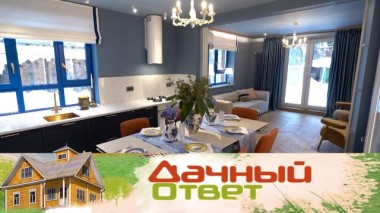 Кухня-гостиная, вдохновленная Гжелью 02.02.2024