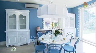 Морская гостиная-столовая в старинных орнаментах 20.06.2015