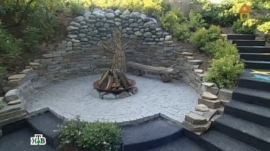 Огород и водопад в дачном овраге 16.08.2014