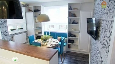 Парадная кухня с зеркальным фартуком 12.10.2013