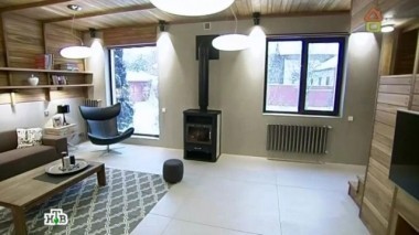 Современный интерьер с огоньком в просторной гостиной 21.02.2015