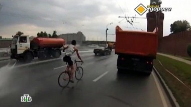 Гонки фиксеров, тест герметиков шин и осенний туман на дороге 19.09.2015