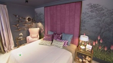 Атмосфера южной ночи в спальне для многодетных родителей и рабочий уголок для главы семьи 08.07.2017