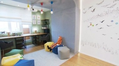 Детская для маленьких супергероев с игровой-гнездышком и кроватями-невидимками 22.04.2017