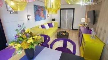 Динамичная гостиная с яркими акцентами для спортивной семьи 27.05.2017