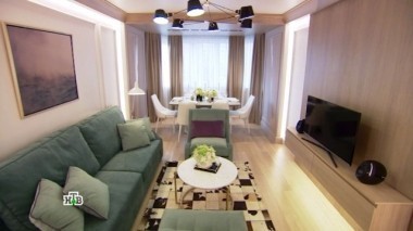 Идеальное сочетание классики и современности в просторной гостиной-столовой 15.04.2017