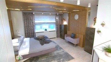 Расширенная спальня с парящей кроватью и светящимся пазлом на потолке 24.12.2016